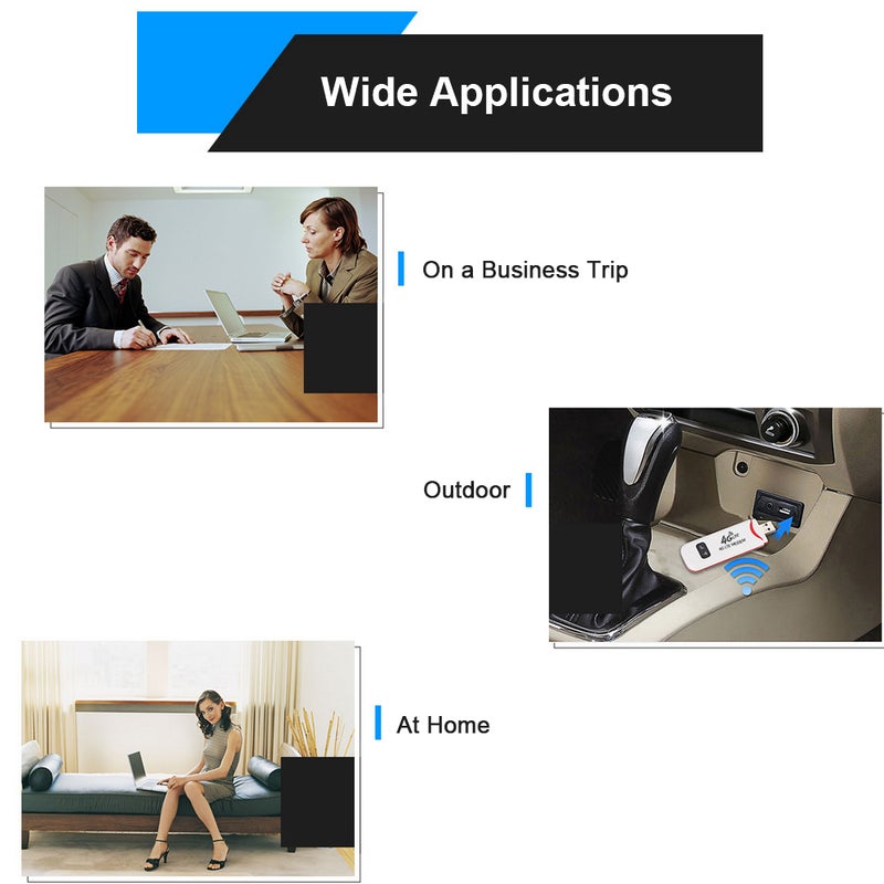 راوتر واي فاي مودم صغير بمنفذ USB أبيض - Image 5